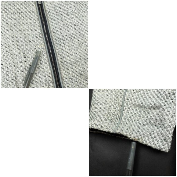 Lafayette 148 Tweed Zip Jacket Women's 3X Linen Blend Geometric Full Zip Blazer - Picture 16 of 16